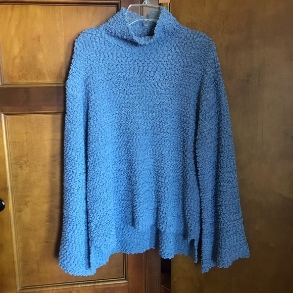 Periwinkle Popcorn Mock Turtleneck - Picture 2 of 6